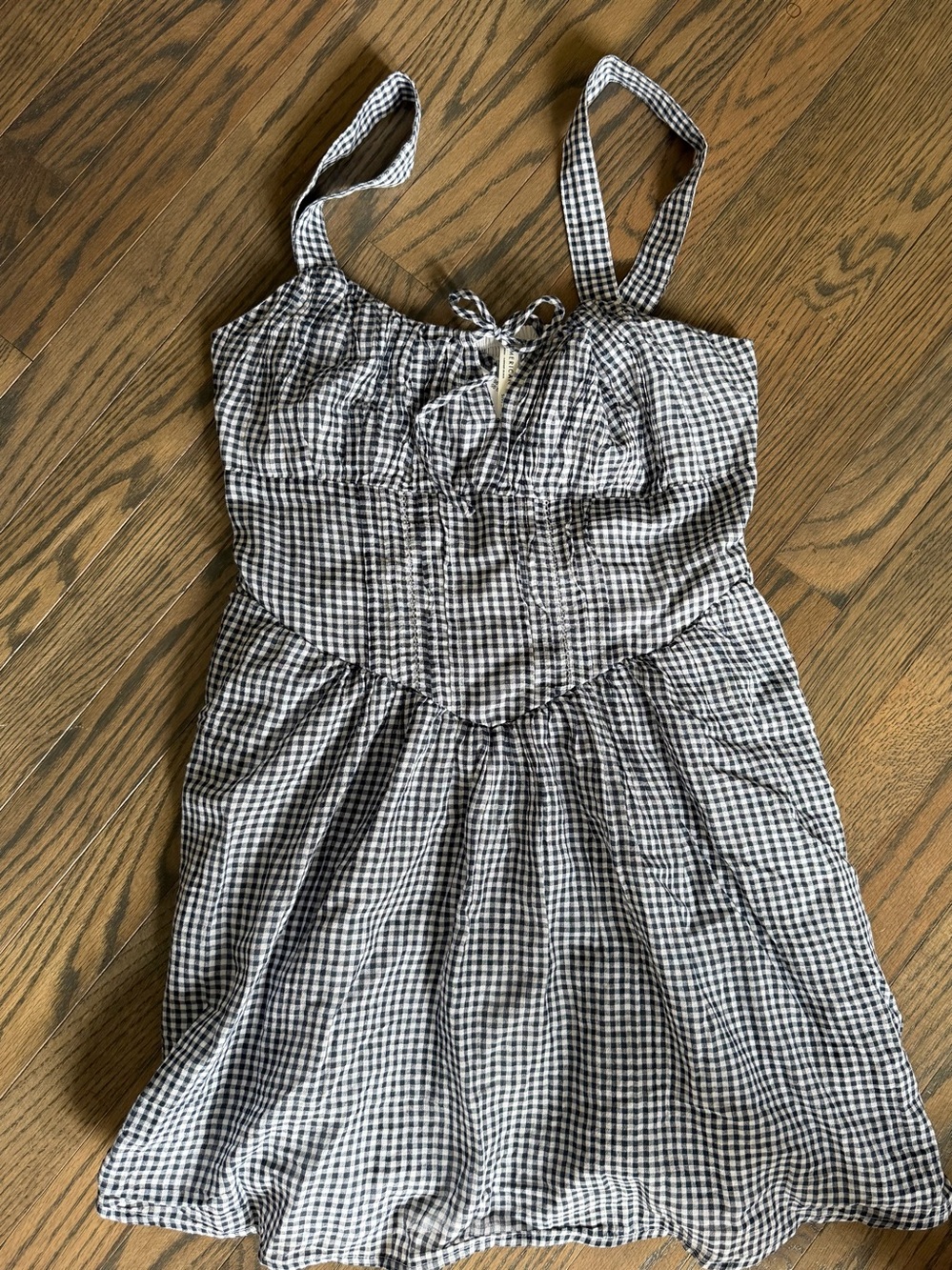 American Eagle Outfitters Black & White Gingham Sundress